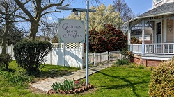 Garden and Sea Inn Sign in Spring