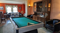 Pool Table in Garden House Parlor